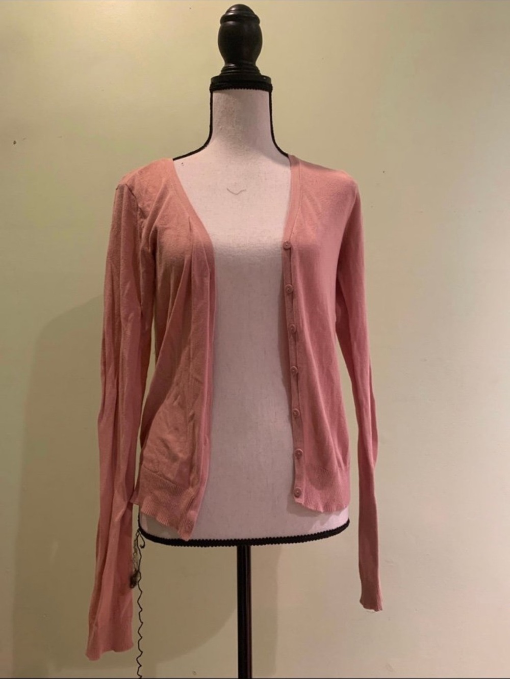 H&M Blush Pink Lightweight Button Cardigan